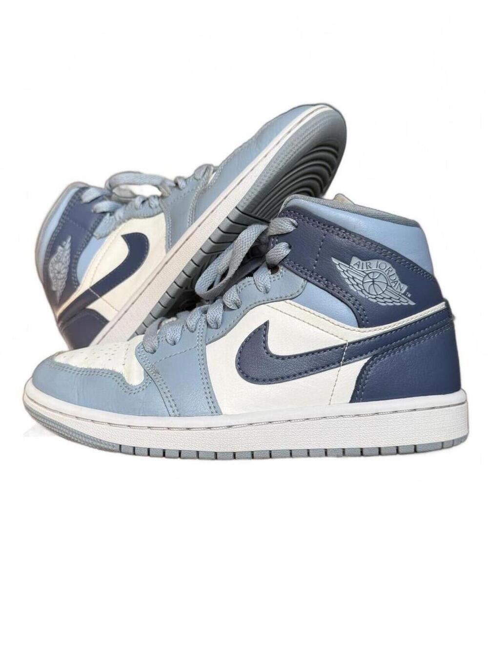 Nike Air Jordan 1 Mid Diffused Blue BQ6472-140 Womens Size 5 Sneakers
